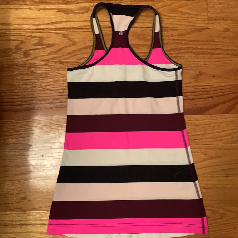 Lululemon striped pink tank size 6 or small - Picture 2 of 2